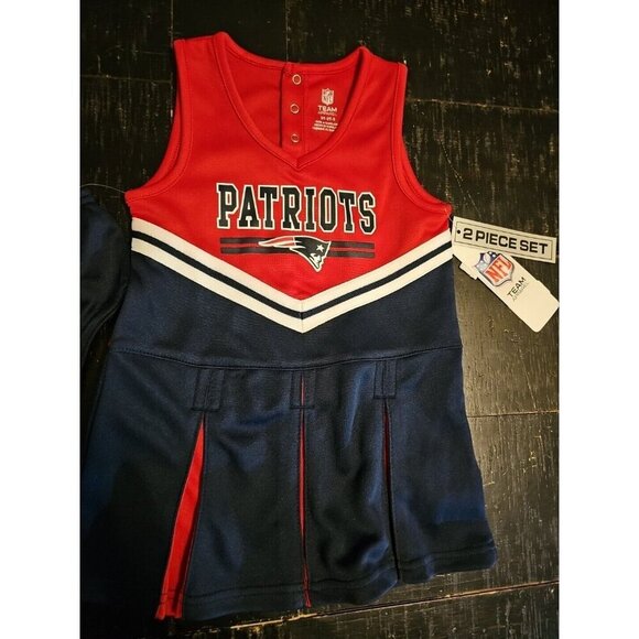 NFL New England Patriots Team Girls Size 12 M Cheerleader Outfit New With Tags - Picture 6 of 10